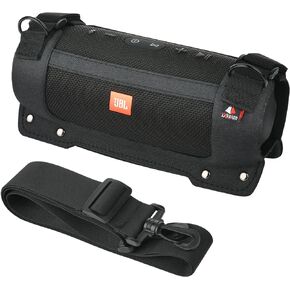 TXEsign Travel Carrying Case EVA Cover for JBL Charge 3 Portable Bluetooth Speaker, Protective Case w Adjustable Shoulder Strap Speaker Cover Pouch for JBL Speaker