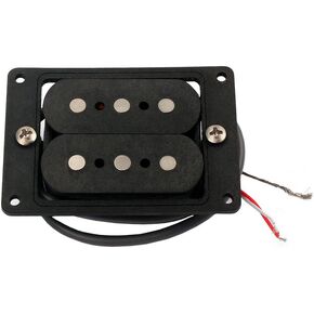 Qgdni 3-String Maple Humbucker Pickup لقطع غيار غيتار صندوق السيجار (الألياف السوداء)