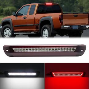 R&F Auto LED High Mount Brake Light Replacement for Colorado/Canyon (2004-2012) Pickup Trucks Roof Cargo Lights Third Brake Lamp with Seal Foam Gaskets F1 Style Red Flash Smoked Lens