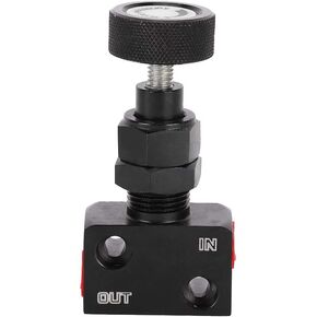 Acouto Proportion Valve Universal Aluminum Car Brake Proportion Valve Adjustable Proportioning Brake Bias Adjuster Black