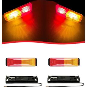 Peterson Trailer Marker lights (2) M154A-R Incandescent Side Marker Lights Bundle With (2) Mounting Brackets and Hardware Included