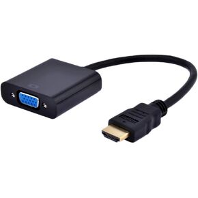 HDMI to VGA Cable Adapter Converter 15 Pin d Sub, HDMI Gold with Audio Male to VGA Female Connector Cord for Laptop Computer Connect to Monitor, Apply to PC, MAC, PS4, Projector etc in Saudi Arabia