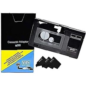 Motorized VHS-C to VHS Cassette Adapter for SVHS Camcorders JVC RCA Panasonic + 3 VCC Micro-Fiber Cloth NOT COMPATIBLE WITH 8mm/MiniDV/Hi8 Tapes