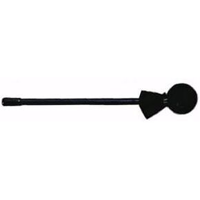 REMO Mallet, 3/8" x 10", Black Plastic Handle, 40mm Rubber Head, Soft Black Cover