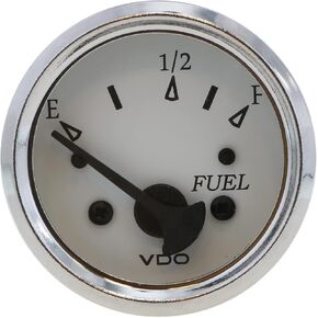 VDO 301-15278 مقياس مستوى الوقود البحري في قمرة القيادة يستخدم مع أجهزة إرسال الوقود البحرية 240-33 أوم 12 فولت - أبيض in Kuwait