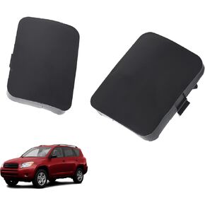 2PCS Front Bumper Tow Hook Bracket Cover Cap Left Right Replacement for 2006-2008 RAV4