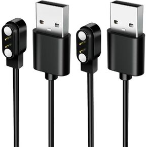 عبوتان من كابلات الشحن المغناطيسية LMC284: شحن سريع وآمن لسماعات الرأس بلوتوث المفتوحة الأذن. سلك شاحن USB لسماعات الأذن اللاسلكية والساعات الذكية مع مسافة 2.84 مم in Kuwait