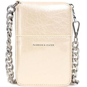 Valentoria Small Crossbody Bag Cell Phone Holder Chain Strap Shoulder Purse Wallet Leather Card Slot Clutch for Women