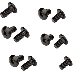 براغي لوحة الترخيص لموديلات B MW وTesla، براغي لوحة الترخيص السوداء، 18-8 من الفولاذ المقاوم للصدأ المؤكسد باللون الأسود، مسمار M5 (10 عبوات سوداء) in Kuwait