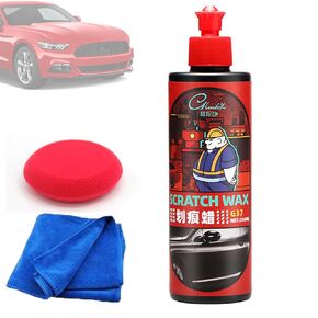 Car Scratch Remover Scratch Remover for Vehicles Car Paint Scratch Repair Kit with Buffer Pad and Microfiber Towel,for Deep Scratches Repair Paint Any Color Rubbing Compound for Cars(1 Pack)