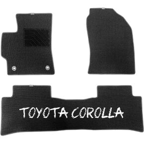AOMSAZTO Car Floor Mats for Toyota Corolla Sedan 2020-2024,Heavy Duty TPE All Weather Automotive Floor Mats,1st & 2nd Row Full Set Rubber Floor Liners, Anti Skid Car Mats(not fit for Hatchback)-Black
