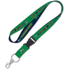 University of Notre Dame Lanyard Key Chain, Fightin Irish Leprechaun Edition