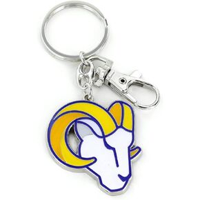 aminco NFL Los Angeles Rams Logo Heavyweight Keychain, Team Color, Standard