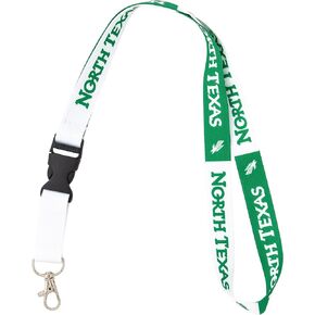Desert Cactus University of North Texas Lanyard UNT Mean Green Car Keys ID Badge Holder Lanyard Keychain Detachable Breakaway Snap Buckle (Alternating)