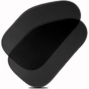 Zone Tech Side Window Cling On Sun Shades- 2-Pack Mesh Car Pop-Up Non Suction Cups Needed Sunshade