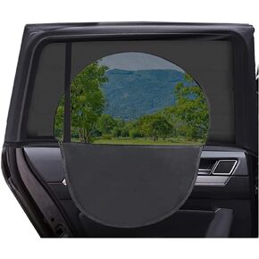 ترقية ظل نافذة السيارة SUV القابل للتمدد والتنفس - شبكة مزدوجة كبيرة الحجم لتظليل الحرارة والحماية من الحشرات والأشعة فوق البنفسجية - يجب أن تتمتع السيارة بظلال خصوصية للسيارة والشاحنة وسيارات الدفع الرباعي عند التخييم (النافذة الخلفية / قطعتان)