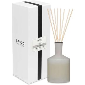 LAFCO New York Classic Reed Diffuser, Champagne - 6 oz - Up to 3 Months Fragrance Life - Reusable, Hand Blown Glass Vessel - Natural Wood Reeds - Made in The USA