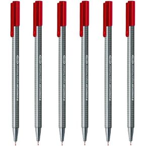 Staedtler Triplus Fineliner 0.3mm - Pack of Six (6 Red)