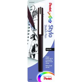 Pentel Arts Stylo Sketch Pen, Black Ink, 1 Pack (JM20BPAE)