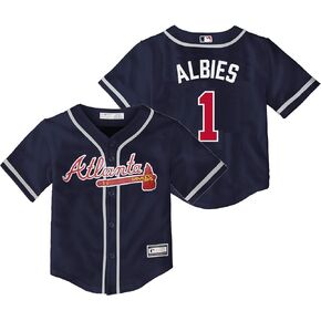 OuterStuff Ozzie Albies Atlanta Braves MLB Infants 12-24 Months Navy Alternate Player Jersey in Saudi Arabia
