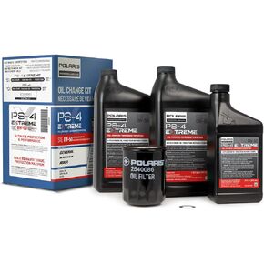Polaris ATV Full Synthetic Oil Change Kit, 2.5 Qts. Of PS-4 Extreme Duty Engine Oil and 1 Oil Filter