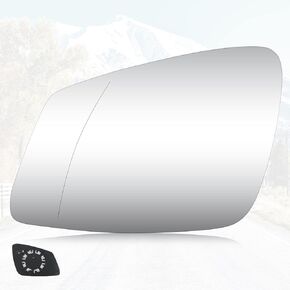 Youxmoto Passenger Right Side Heated Mirror Glass, Replacement for 2009-2019 BMW 228i 320i 328i 330i 335i 428i 430i 435i 535i 550i 640i i3 M3 M4 M5 X1 F30 F80 Side View Mirror Glass, 51167285006