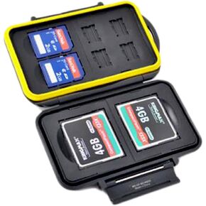 JJC MC-CF/SD/MSD8 Rugged Water-resistant Memory Card Case (2x CF / 2x SD / 4x microSD)