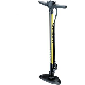 Topeak JoeBlow Elite Bike Floor Pump w/Mini Tool Carrier, 160 PSI/11BAR, TwinHead, Black, Yellow, 74 x 28 x 13.7 cm / 29.1" x 11" x 5.4"