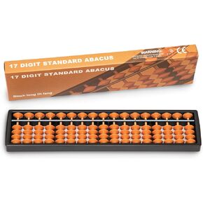 Digital Standard Abacus-25.4 cm-Professional 17-Column Soroban Calculator (Functional and Educational Tool)