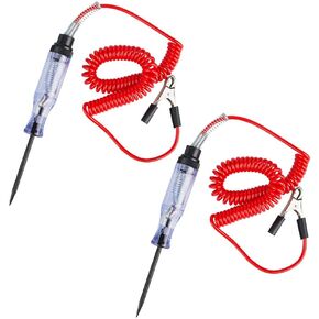 2 Pack Heavy Duty Automotive Circuit Tester, findTop Professional Circuit Tester with Indicator Light, Extended Spring Test Leads, Long Probe with Alligator Clip for Continuity Car Voltage