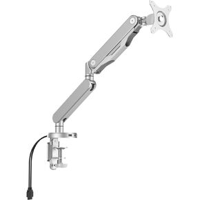 Office Star Ascend II Double Monitor Arms with Dual USB 3.0 Ports, 3-Point Rotation and VESA Mounting Bracket for 17-inch to 30-inch Monitors, Black