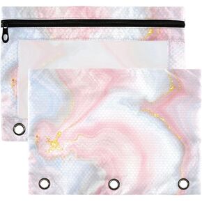 Kcldeci Pencil Pouch for 3 Ring Binder, Funny Cartoon Cute Red Orange Ginger Gray White Black Cats 2 Pack Binder Pencil Pouch with Clear Window Pencil Bags with Zipper Pencil Case for Binder
