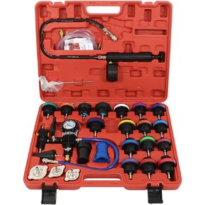 labwork 28Pcs Radiator Pressure Tester Vacuum Type System Kit
