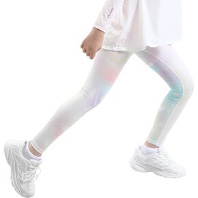 Girls' Summer Leggings Athleta Girls Yoga Pants for Teen Girls- Quick-Drying, Ice Feeling Sun Protection - Sizes 4-8