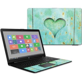 MightySkins Glossy Glitter Skin for HP 17t Laptop 17.3" (2017) - Heartwood | Protective, Durable High-Gloss Glitter Finish | Easy to Apply, Remove, and Change Styles | Made in The USA