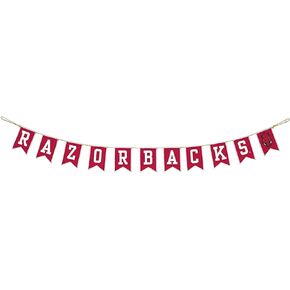 University of Arkansas Tailgate Banner by Hanna’s Handiworks – Lightweight Pre-Strung Fabric Decoration for Indoor or Outdoor – Represent your NCAA College & Show Team Spirit with Razorbacks Fan Décor