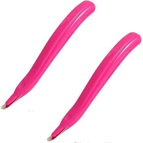 2 Pcs Pink Portable Staple Remover, Staple Puller Tool Magnetic Head Staple Removal Tool Handheld Staple Puller, Pen Type Staple Remover Binding Supplies School Office Home