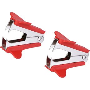 MECCANIXITY Staple Remover Tools, Staplers Puller Steel Jaw for Office Home Desktop Supply Accessory, Red Pack of 2