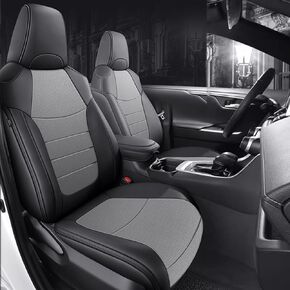 مجموعة كاملة من أغطية مقاعد السيارة لسيارة Toyota Corolla، ملفوفة، مناسبة حسب الطلب، متوافقة مع موديلات 2020 2021 2022 Corolla L&LE - واقيات مقاعد السيارة المصنوعة من الجلد الصناعي المتين (أسود)