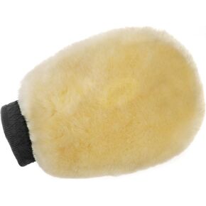 Lambswool Wash Mitt Single Side Lambs Wool Washing Mitt Gloves Car Cleaning Beige