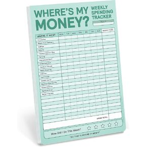 Knock Knock Weekly Money Tracker Pad, Weekly Spending Tracker Budget Pad (Pastel Version), 6 x 9-inches in Kuwait