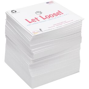 Loose Refill Pages (No Box) Blank White 3.5 Inch Size for Your Memo Holder (Not Sticky) Made in USA (Paper US or CAN) 700 Pages 100% Recycled 'Let Loose!'