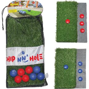 2X Non-Slip Golf Mats & 8X Foam Golf Balls ONLY | Targets NOT Included | CHIP NN' Hole Golf Meets Cornhole Game Mode | Golf Meets Cornhole Game for Backyard, Indoors, Beach, Pool Side