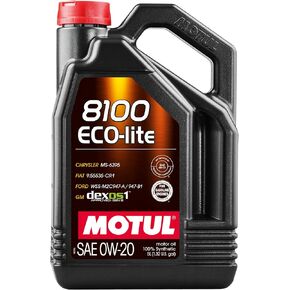 Motul 5L Synthetic Engine Oil 8100 0W20 ECO-LITE