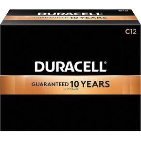 Duracell - CopperTop C Alkaline Batteries with recloseable package - long lasting, all-purpose C battery for household and business - Pack of 12