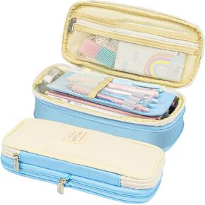 Big Capacity Pencil Case, Office Academy School Large Storage Durable Pen Pouch Children Teen Adults