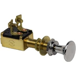 Cole Hersee (M-628-BP) SPST Push-Pull Switch, Chrome