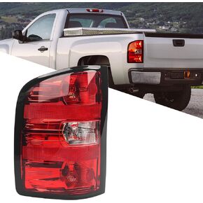مجموعة ضوء الذيل الأيمن متوافقة مع مصباح الفرامل الخلفي طراز Chevy Silverado 2007-2013 Silverado 07-13 1500 2500 HD 3500 HD OE (زخرفة حمراء)