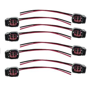 (8pcs) Fuel Injector Connector for EV6 EV14 USCAR Pigtail Harness Socket Plug Wire for LS2 LS3 LS7 GM Ford Dodge Jeep Mustang Vehicles Bosch in Saudi Arabia