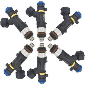 0280158042 6pcs Set Fuel Injectors Replacement for Nissan Murano 350Z Infiniti M35 FX35 G35 3.5L VQ35DE 16600-CD700